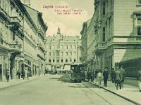 Ulica Marije Valerije (današnja Praška), oko 1905.-1910. godine  Ulica Marije Valerije (nazvana imenom najmlađe kćeri cara Franje Josipa i carice Elizabete (Sisi), Marije Valerije Matilde Amalije (1868. – 1924.)) probijena je 1866. godine i tako povezala Jelačićev i Zrinski trg.